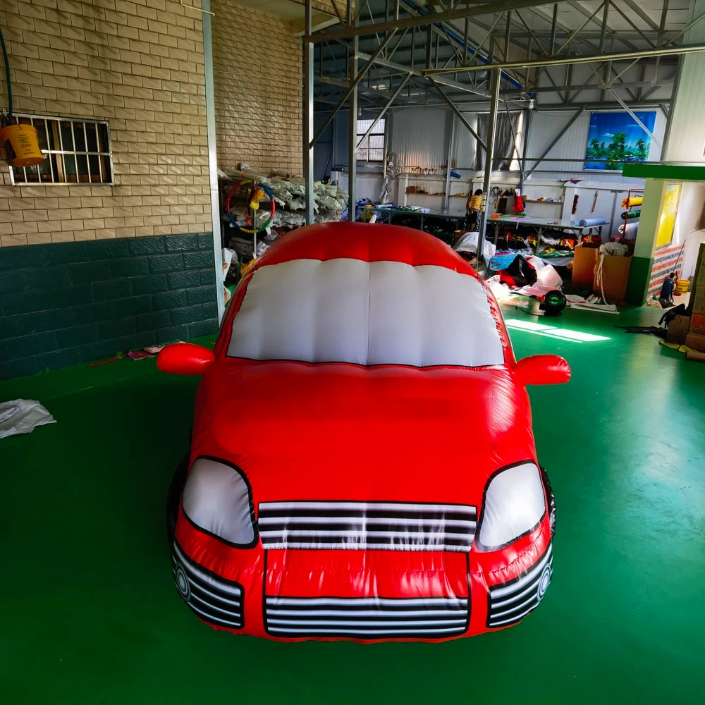 Car Custom Inflatable Race Giant Inflatable Car Model Lifelike 4m  Replica With Blower For Advertising Decoration