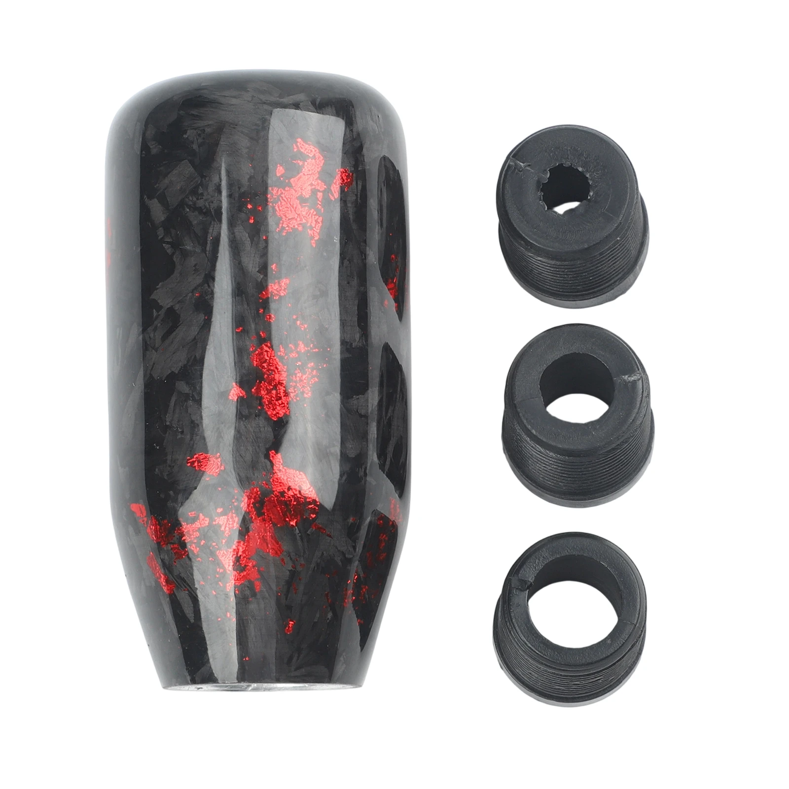 Car Gear Shift Knob Featuring for forged Carbon Fiber and Aluminum Alloy for Manual Transmission with Easy Adapter Selection