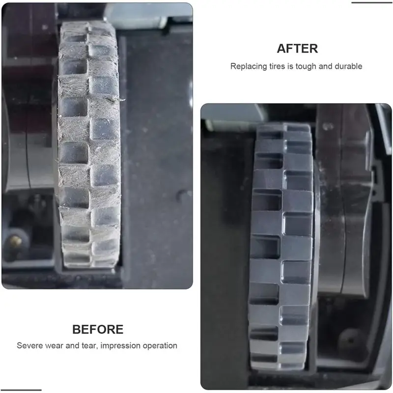 B23B Tire Skin For IROBOT ROOMBA Wheels Series 500, 600, 700, 800 And 900 Anti-Slip, Great Adhesion And Easy Assembly