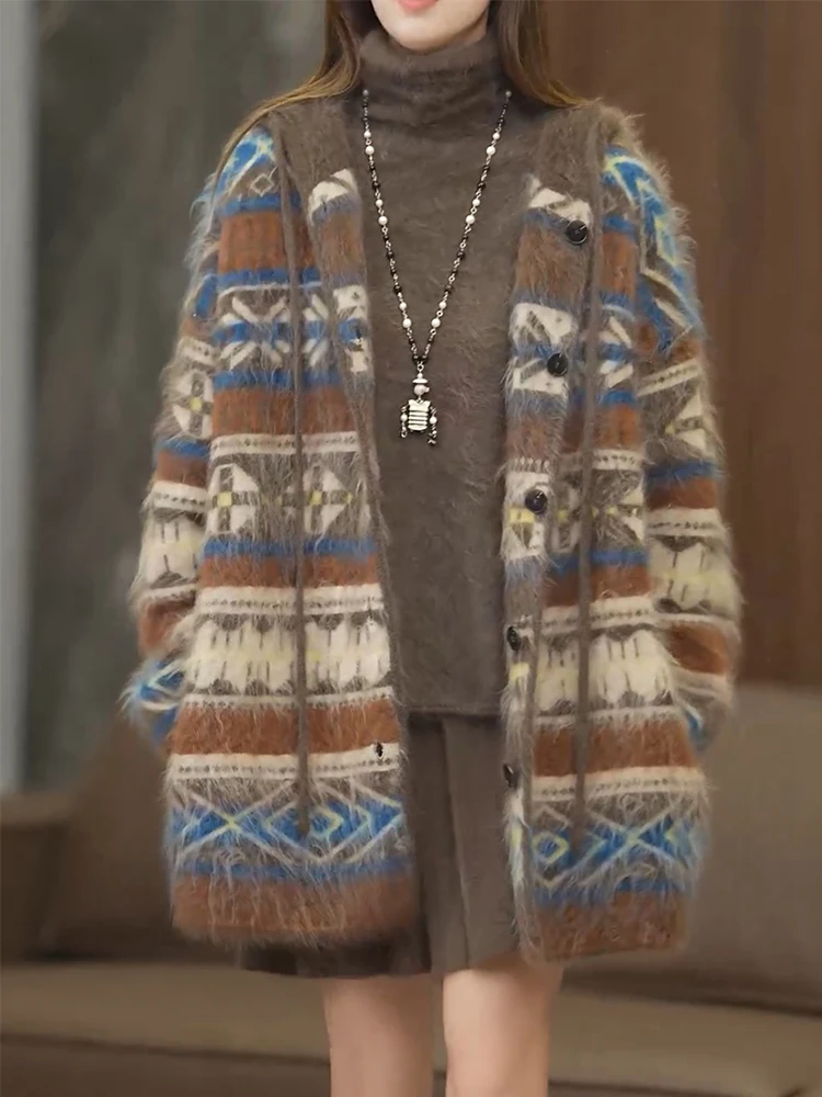 

Корейский вязаный свитер большого размера с круглым вырезом, универсальный женский топ, теплый, с длинными рукавами, стандартный крой, Ca...