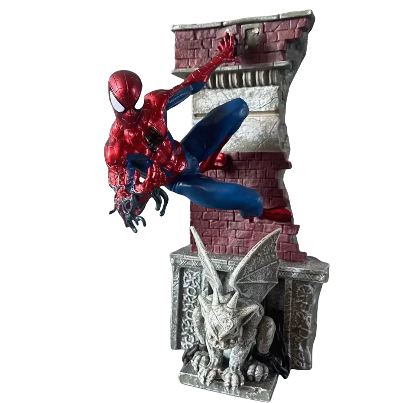 Marvel Heroes Expedition Spiderman Model Gk Spiderman Statue Avengers   Display A Gift   Movie Scene Reproduction Gifts