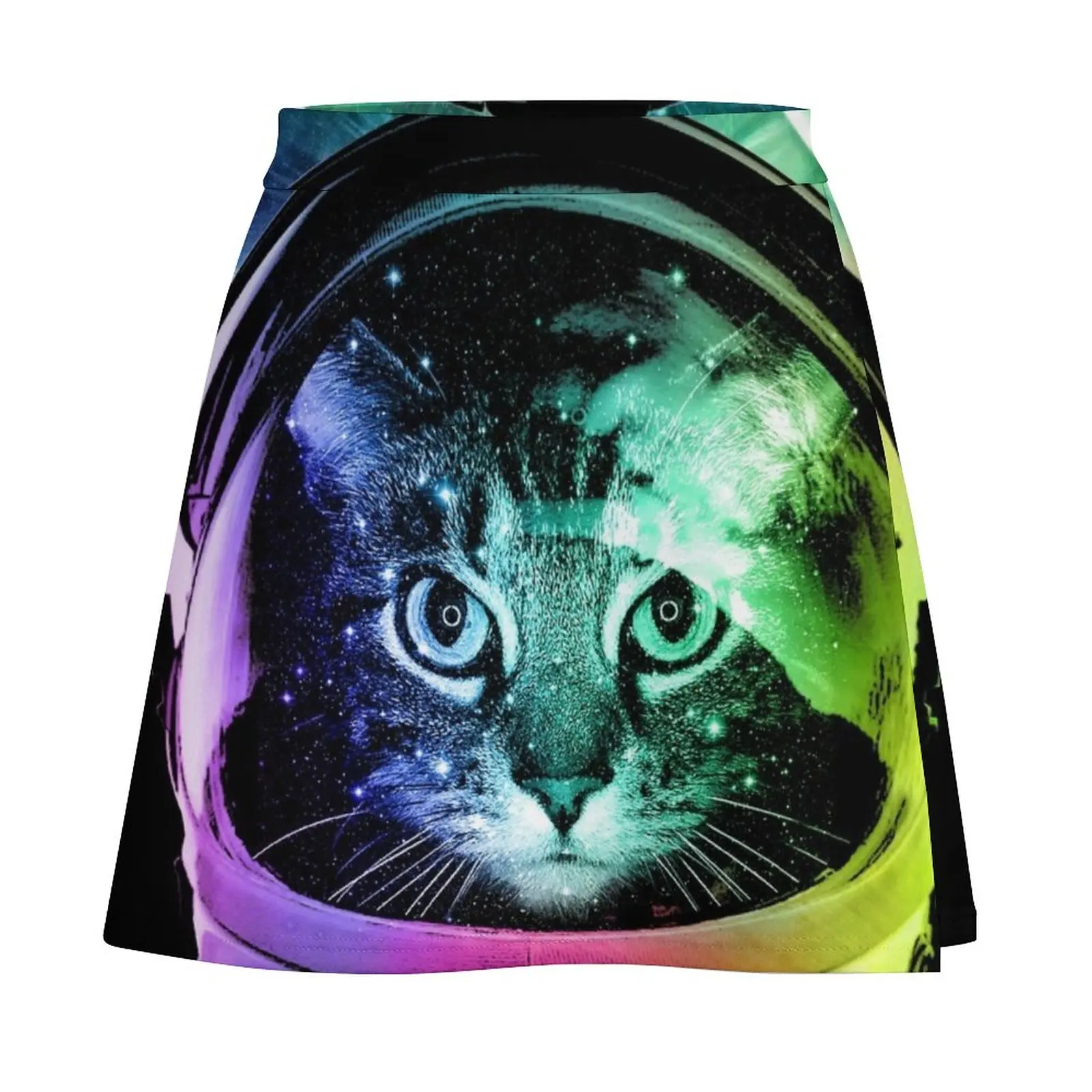 Astronaut Cat v. II ชุดเดรสเซ็กซี่สำหรับผู้หญิงกระโปรงมินิสเกิร์ตสั้นเสื้อผ้าหน้าร้อนชุดที่สง่างาม ROK MINI