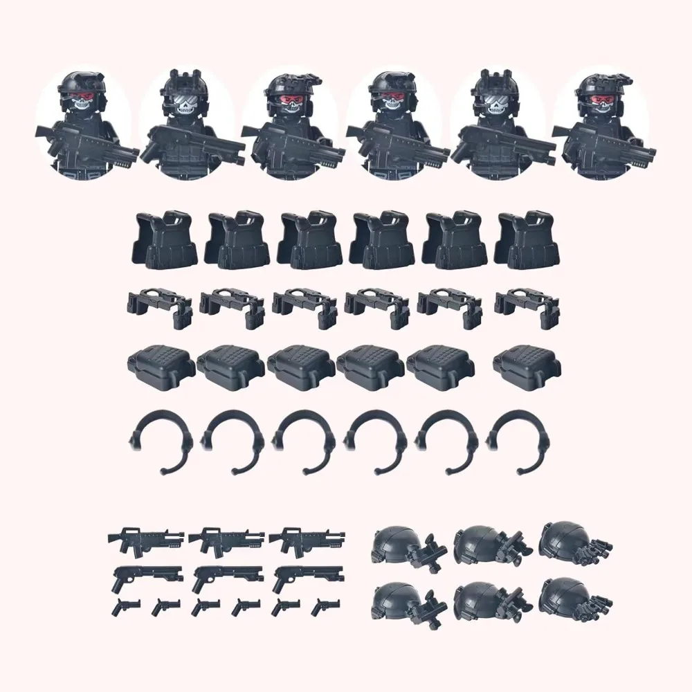 Blocs de construction, poupées humanoïdes, jouets, figurines d'action numériques, jouets assemblés, jouets éducatifs sur chenilles pour enfants