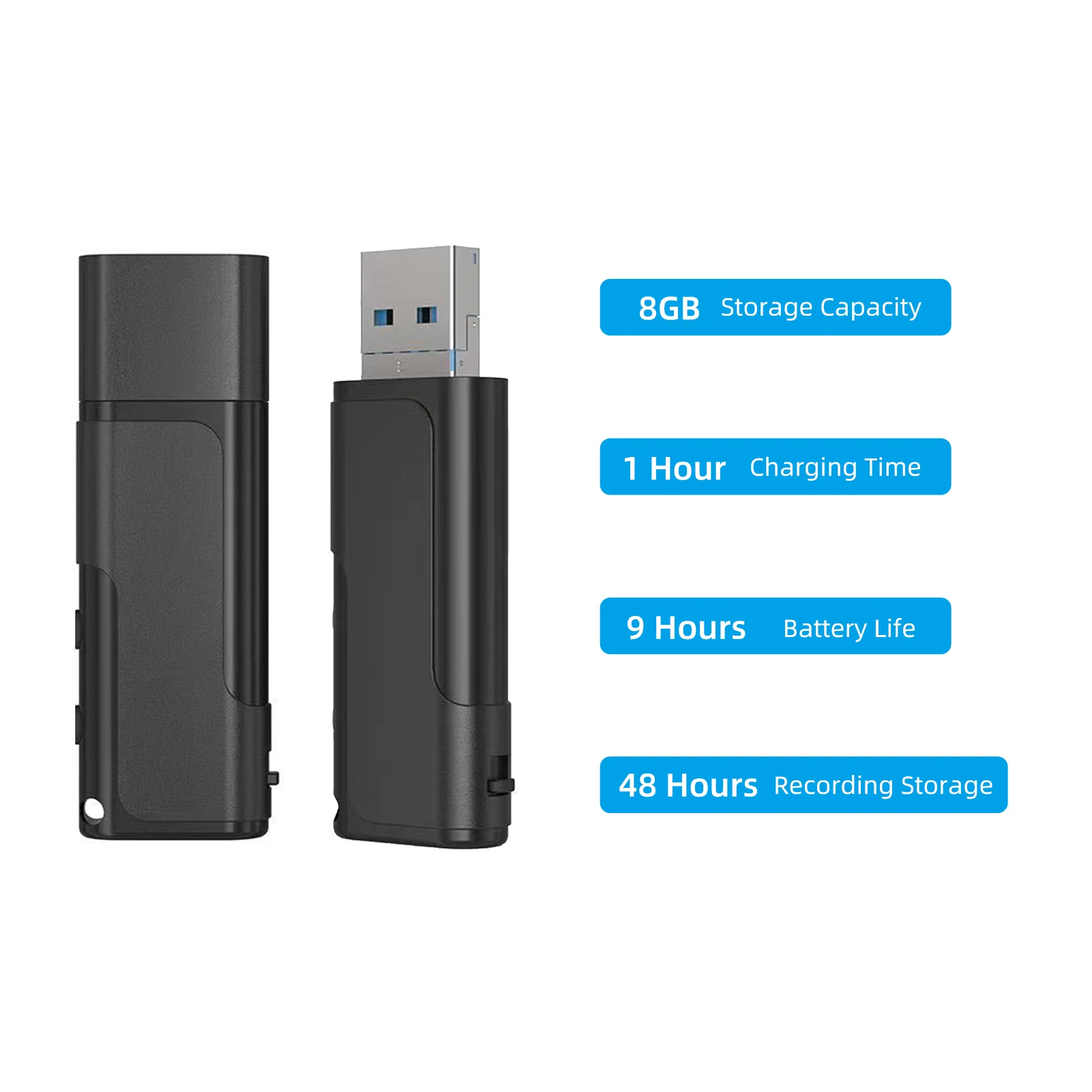 Digital Voice Recorder U-disk Flash Driver Sound Audio Activated Dictaphone Recording 32G Card with USB & Micro USB Recorder