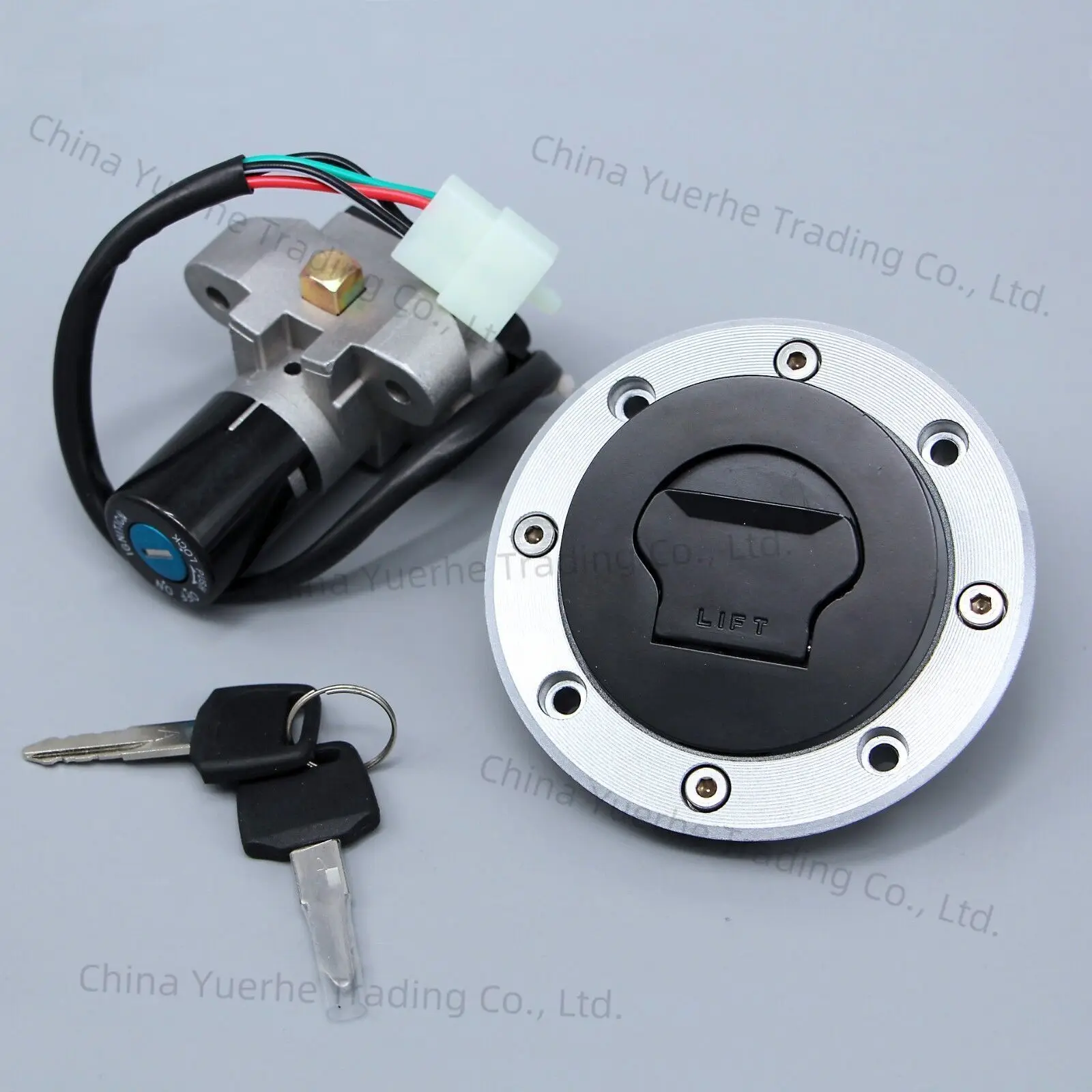 for Ignition Switch Fuel Gas Cap Lock Key Set for Suzuki GSF400 M/N/P Bandit GSX600F GSX750F Katana RF400 RF600 RF900  VX800