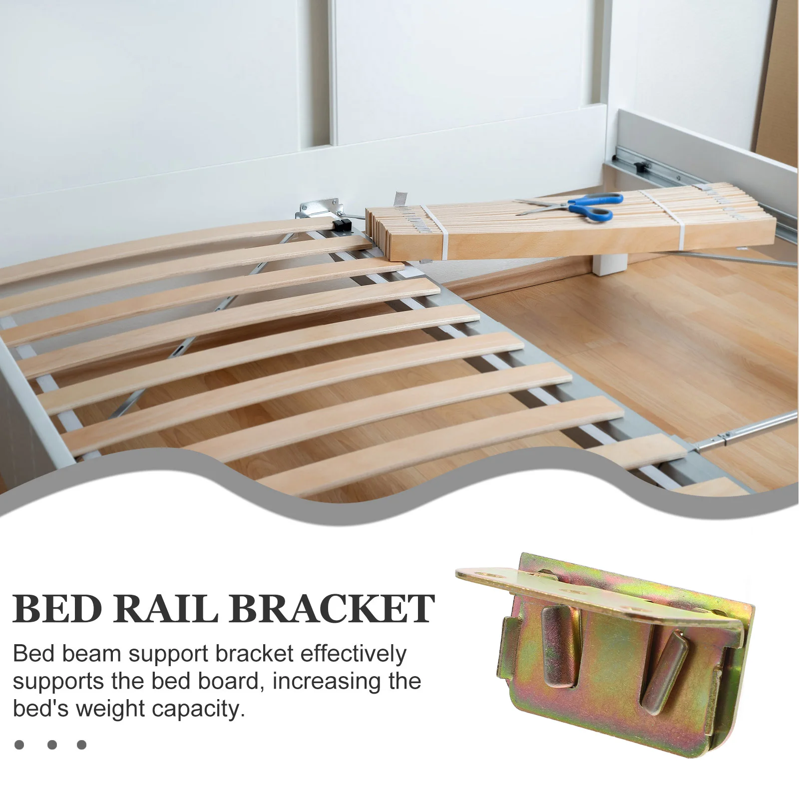 

6pcs Thickened Bed Rail Brackets U Shaped Support Metal Hinge Buckle Bed Plate Connector Hardware Parts Accessories