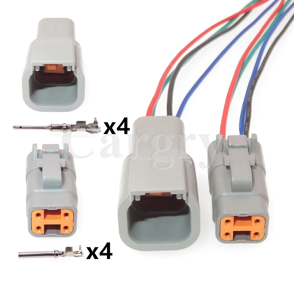 1 Set 4P DTM04-4P DTM06-4S ATM06-4S Automobile Starter Electric Wiring Socket Car High Power Connector For Excavators