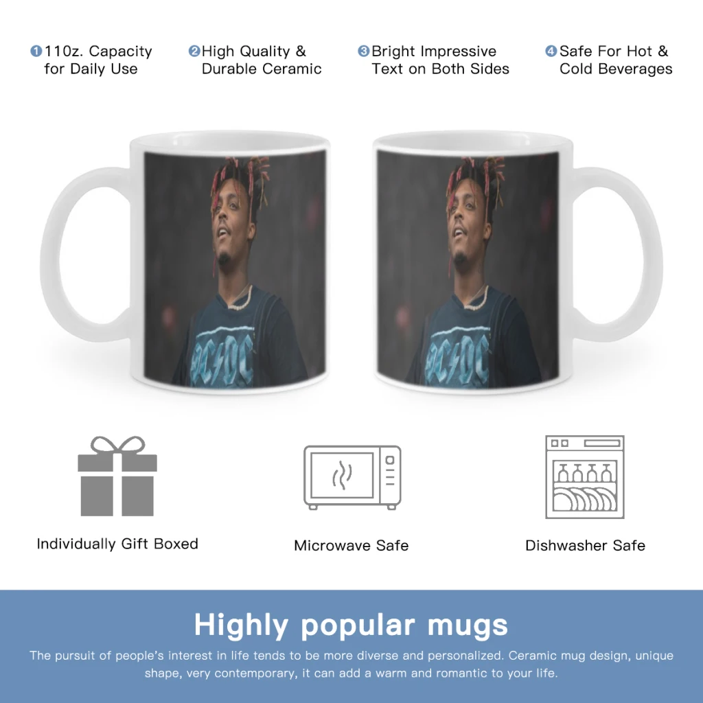 

Rapper Juice WRLD Free shipping Coffee Cups Ceramic cups creative cups and cute mugs Personalized Gift Cup For Tea