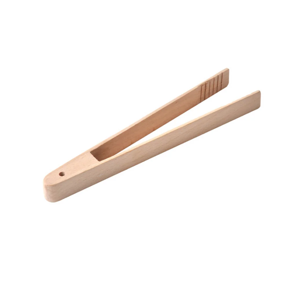 

1Pcs Bamboo Kitchen Toaster Tongs 30cm Ergonomic Long Handle Cooking Tongs for Baking Toast Bread Grilling Barbecue Food Serving