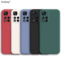 For Redmi Note 11S 5G Case For Xiaomi Redmi Note 11S 5G Cover Liquid Silicone Soft Phone Bumper Redmi Note 11S