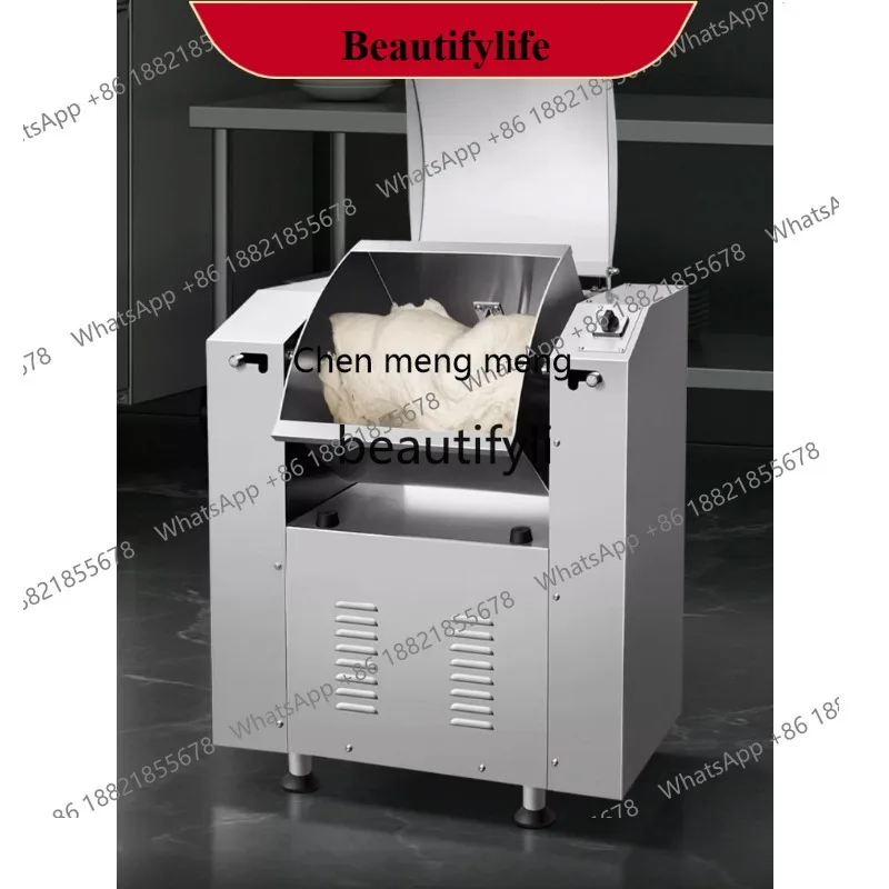 AB02  Commercial Multifunctional Large Capacity Dough Kneading Machine Fully Automatic Stainless Steel Flip Cover Dough Mixer