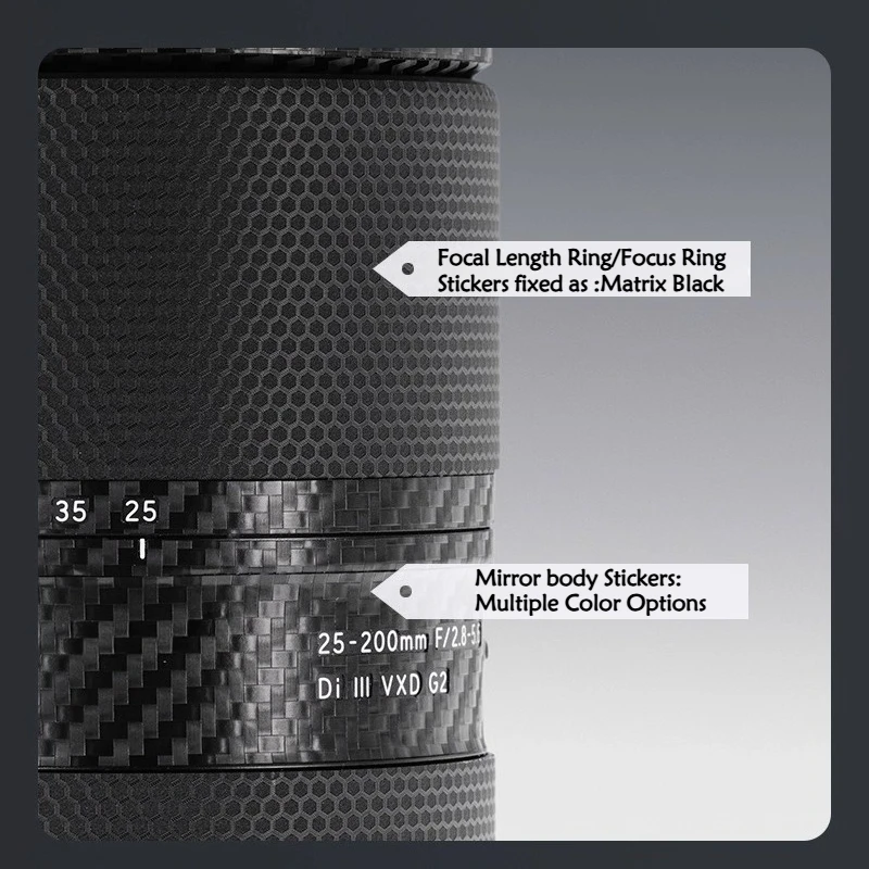 

25-200/F2.8-5.6G2 Наклейка на объектив Защитная пленка от царапин для Tamron 25-200 мм F2.8-5.6 Di III VXD G2 для Sony E mount