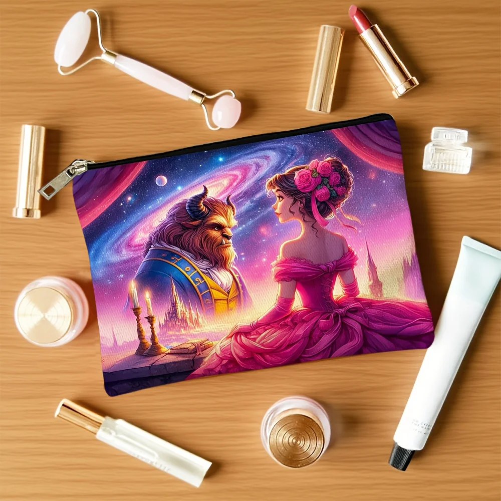 قطعة واحدة من حقيبة القابض النسائية ذات الطابع الكرتوني لفيلم ديزني الكلاسيكي، حقيبة تخزين المجوهرات، حقيبة تخزين مثالية بسحاب للسفر - هدية عيد ميلاد ممتعة #1