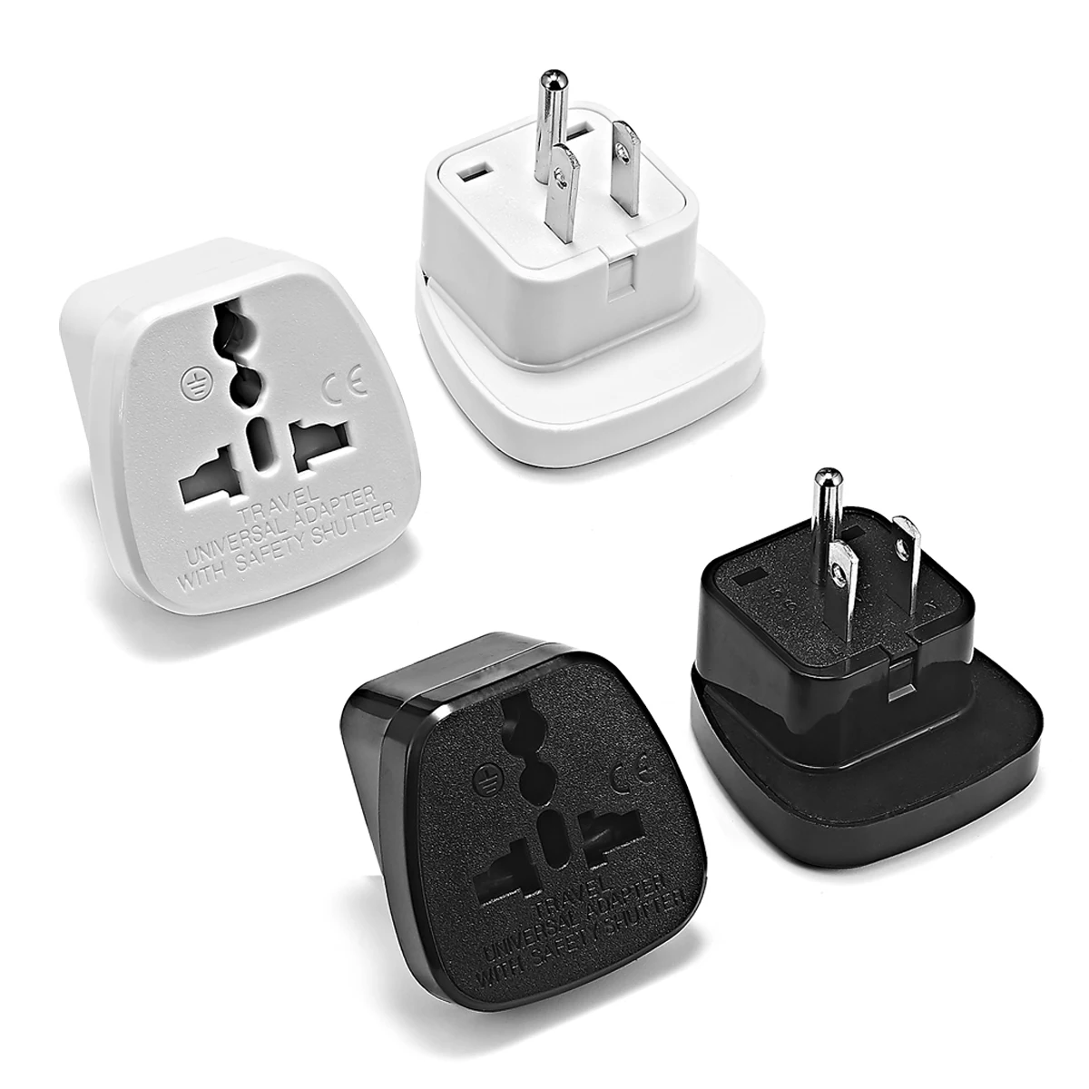 USA Plug Adapter KR AU EU To US Travel Adapter Korea European To American Power Adapter 3Pin Type B Converter Socket Adaptor