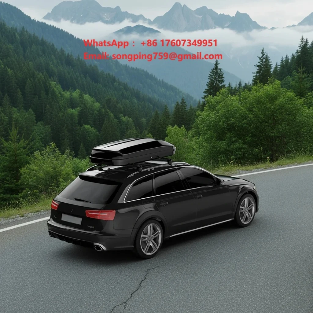 Car Roof Top Cargo Box Bed Rv Lift Canopy ABS Waterproof Sports Design Dual Side Opening 320L Capacity Single/Double Bed