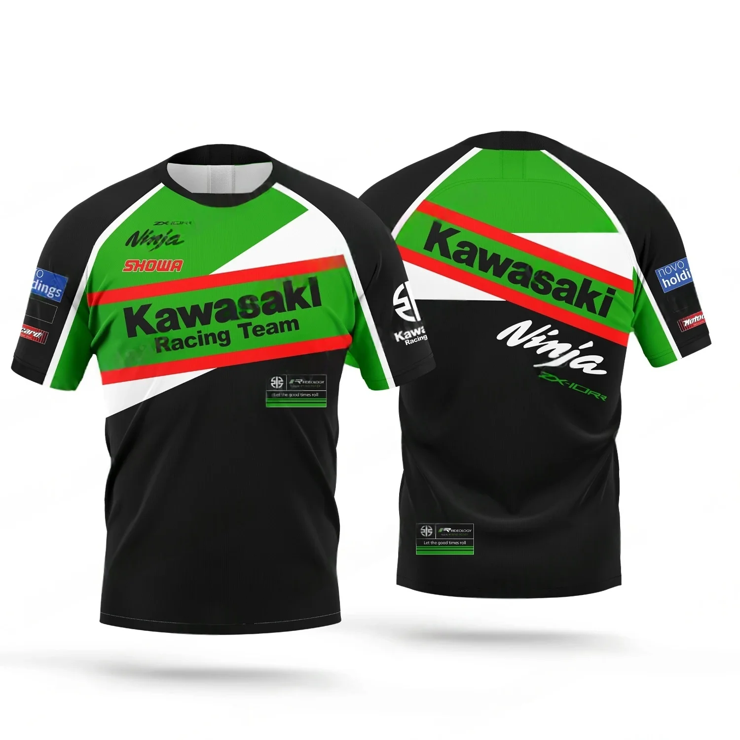 

Kawasaki Motorcycle Racing Team Men's Summer T-shirt Short Sleeve Women's T-shirt 2025 New Fashion Sports Cycling Clothing