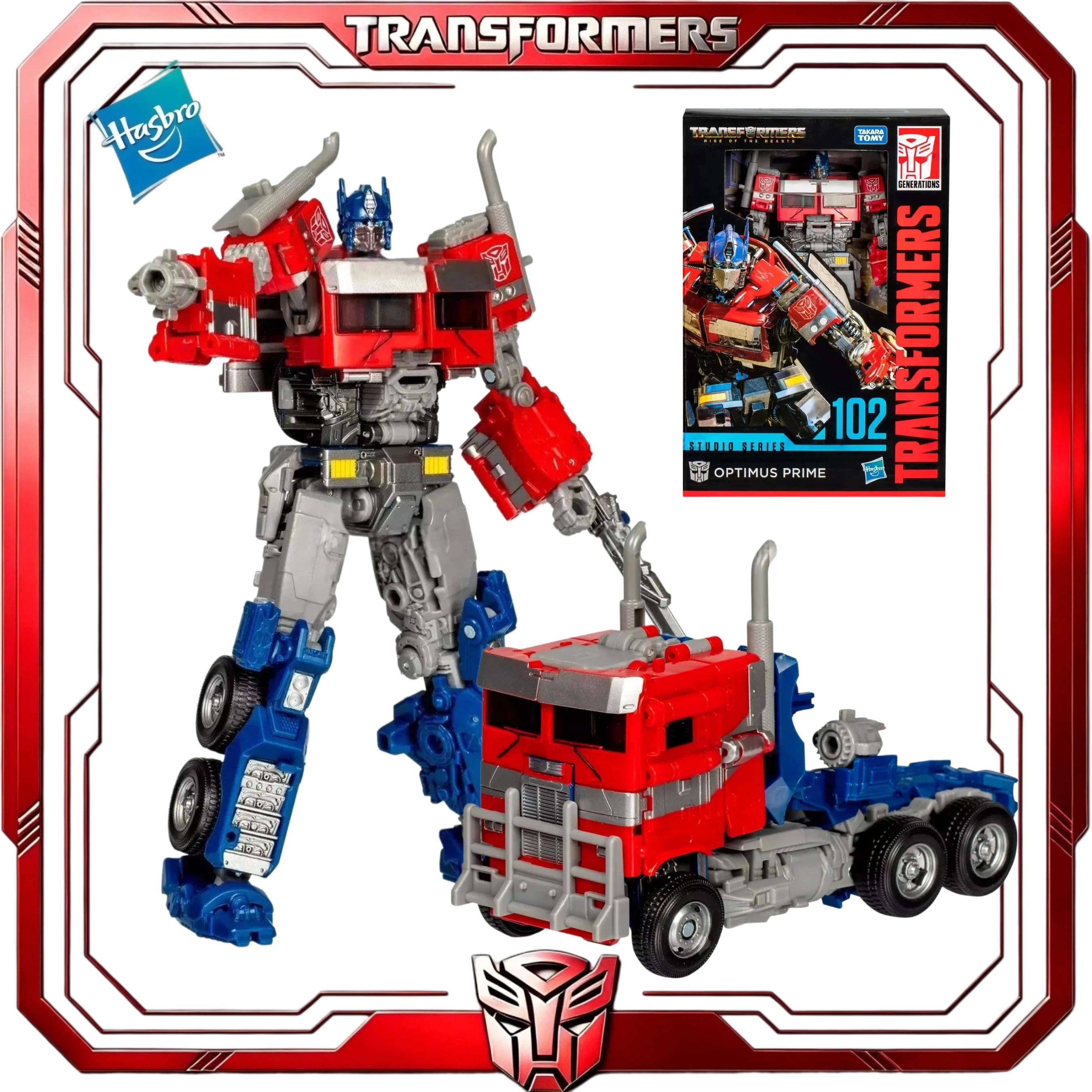 In Stock Hasbro Transformers Studio Series 102 Optimus Prime Rise of the Beasts Hobby Collection Gift Figure