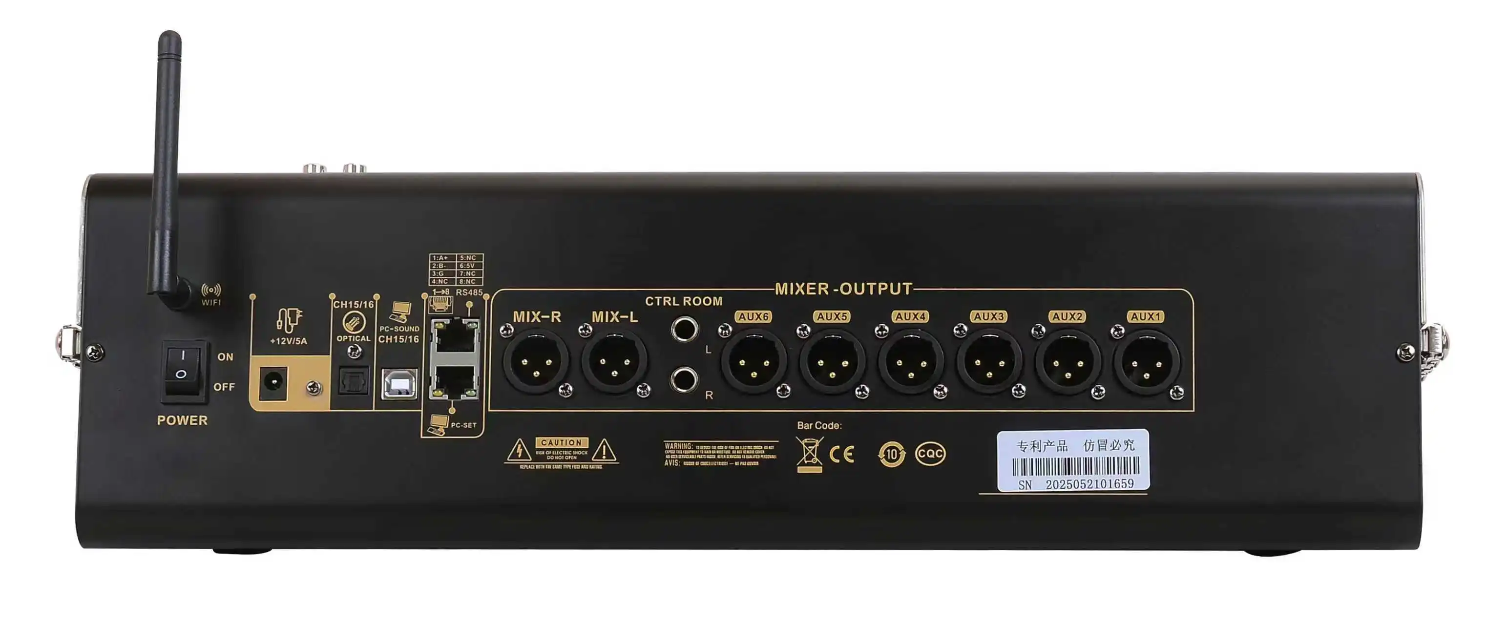 มิกเซอร์เสียง X16 แชนแนล TITumnnl MG16 คอนโซลดีเจพร้อม USB ฟังก์ชั่น Phantom Power 48V เอฟเฟกต์ DSP 256 แบบ Sound Table สำหรับเวที