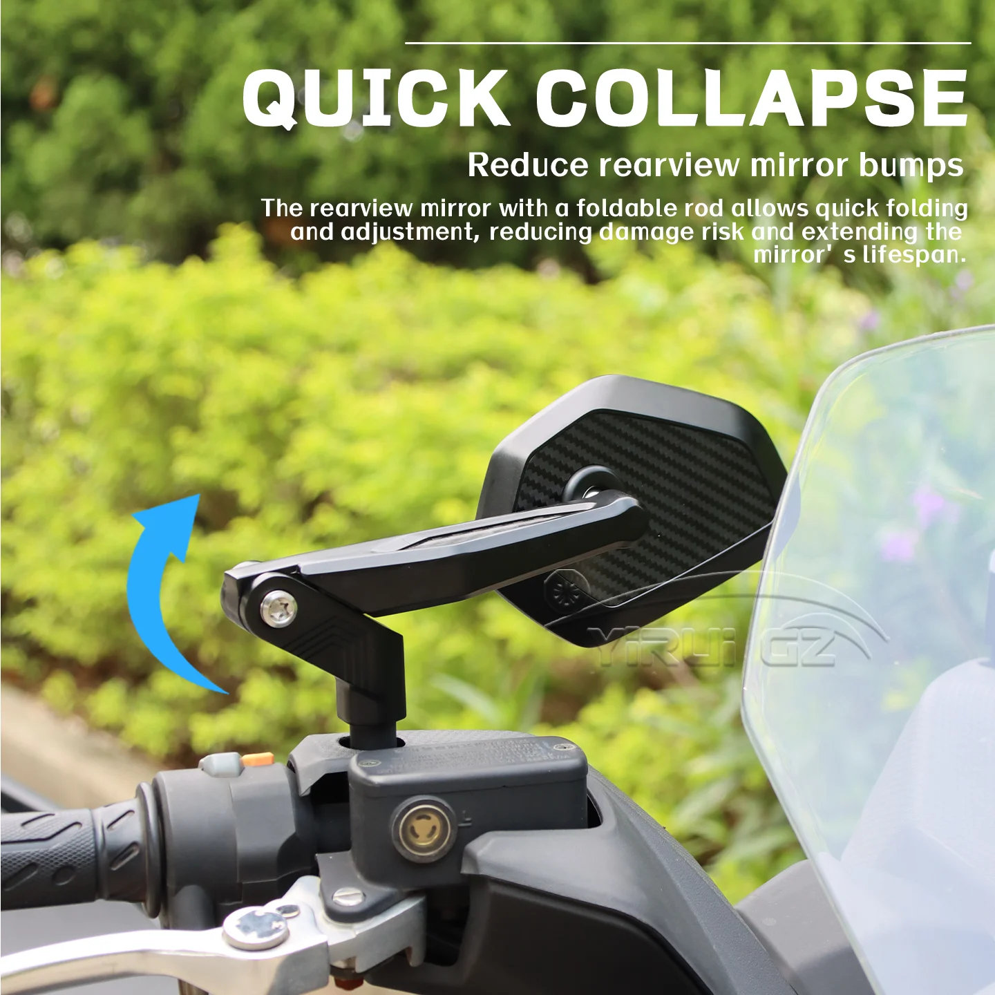 FÜR VOGE DS525 300R 525R DS525X DS900X Motorrad rückspiegel anti-glare spiegel Rückspiegel Seite Spiegel Faltbare spiegel stange