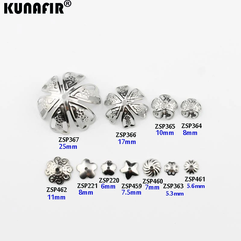 

5.3mm - 25mm stainless steel Bead Cap cinquefoil fashion jewelry parts earring Components ZSP363