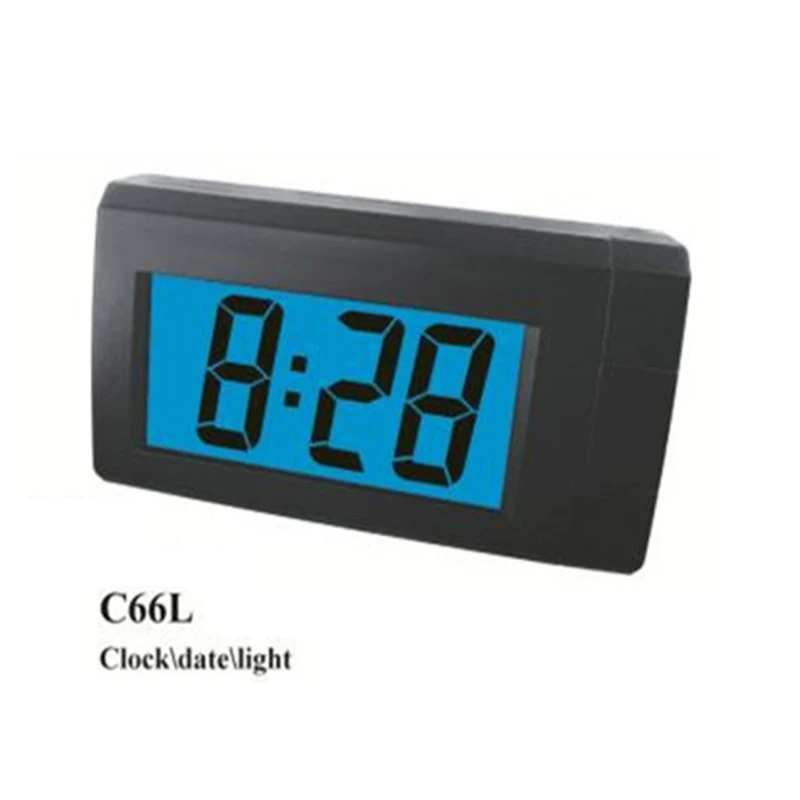 Car Thermometer Alarm Clock Automotive Interior Exterior Temperature Meter Calendar Clocks Backlight LCD Display Gauge