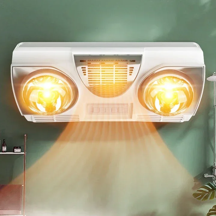 سخان إضاءة للحمام مثبت على الحائط خالٍ من اللكمات - تصميم مقاوم للانفجار، تسخين سريع للحمامات المريحة