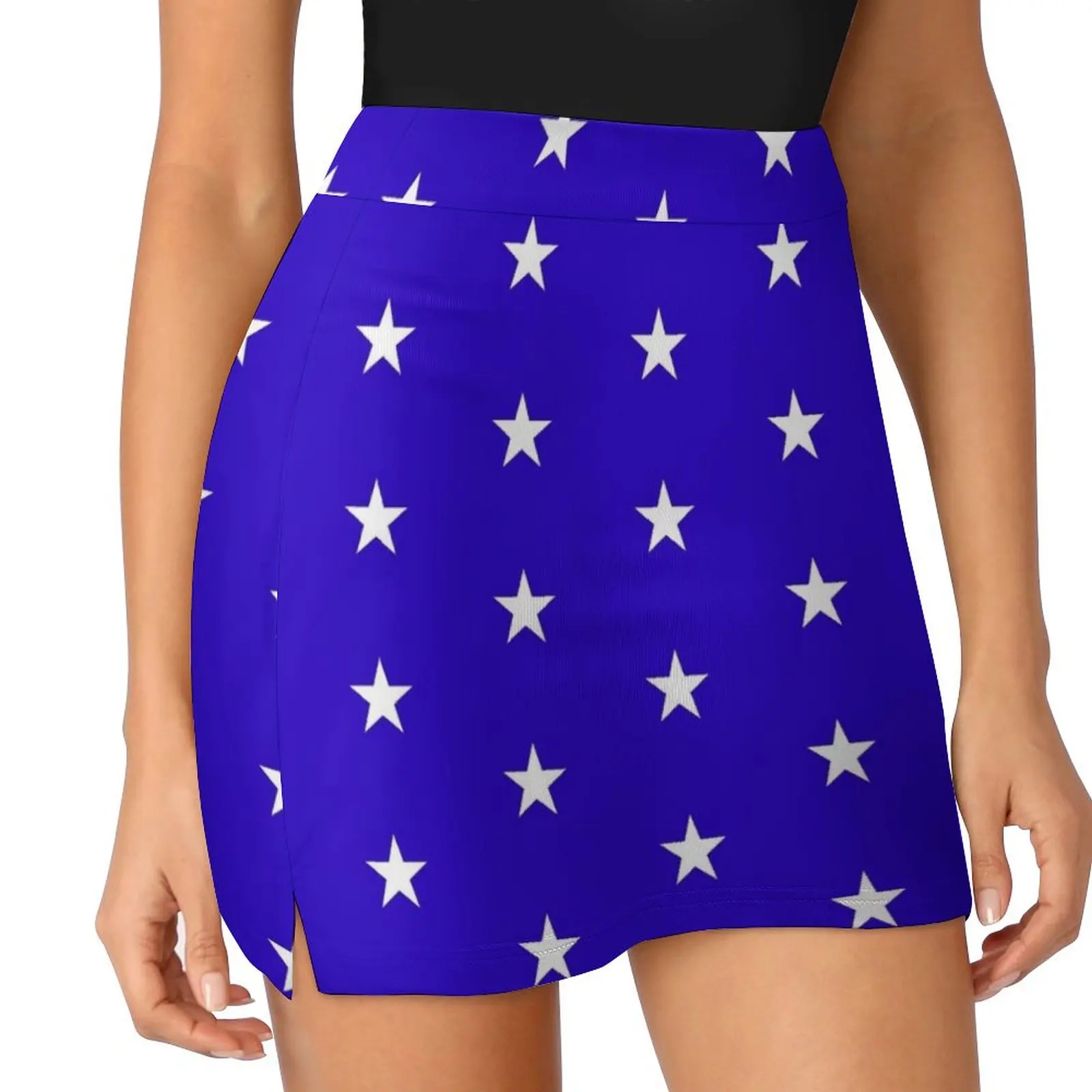 Wonder Stars on Blue Mini Skirt Skirt pants women's clothing summer 2025 novelties 90s aesthetic