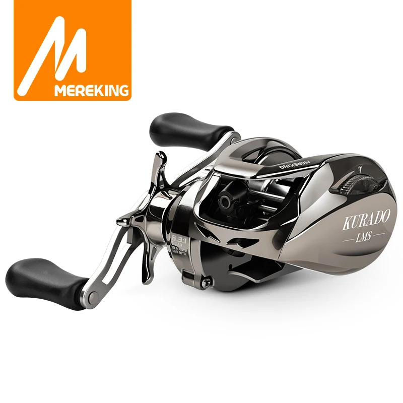 MEREKING KURADO Baitcasting Fishing Reel 6.3:1 High Speed Gear Ratio 10Kg Max Drag Fresh Saltwater Magnetic Brake Fishing Coil