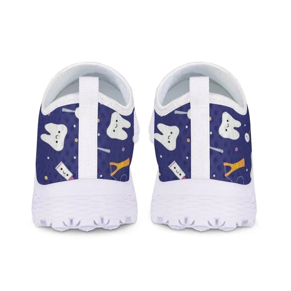 Dental Teeth/Dentist Equipment Pattern Flats Summer Women's Casual Sneakers Comfort Mesh Loafers Shoes Female Shoes