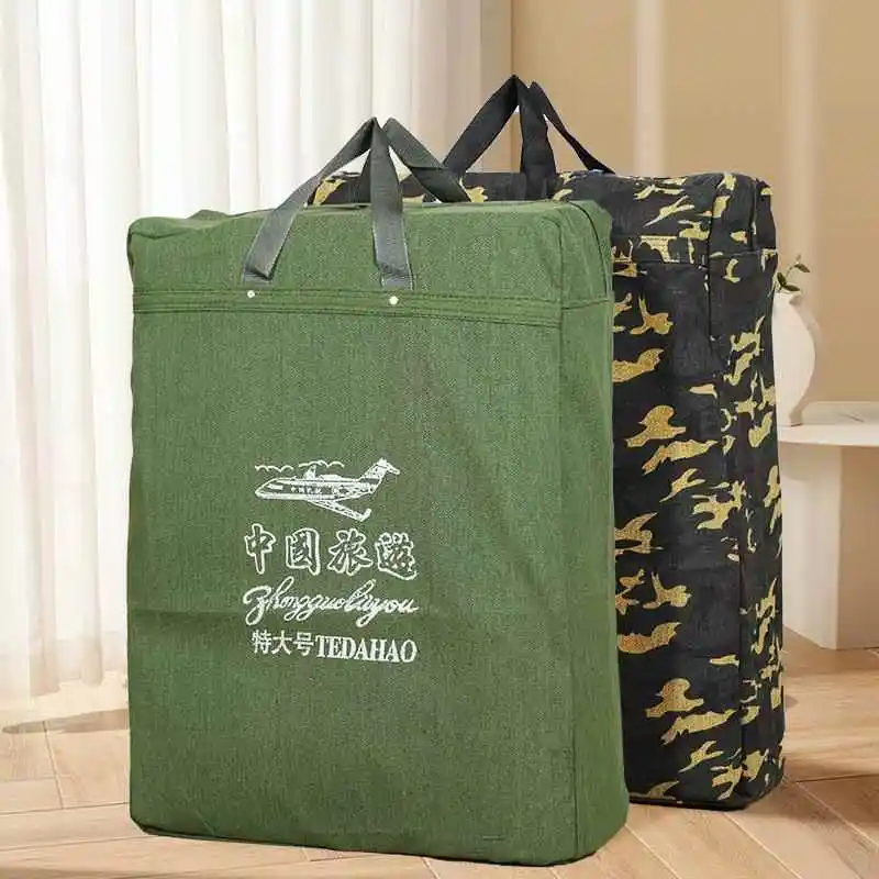 

Thickened Denim Large Capacity Backpack Double Shoulder Bag Wear Resistant Luggage Bag for Clothing Storage And Moving