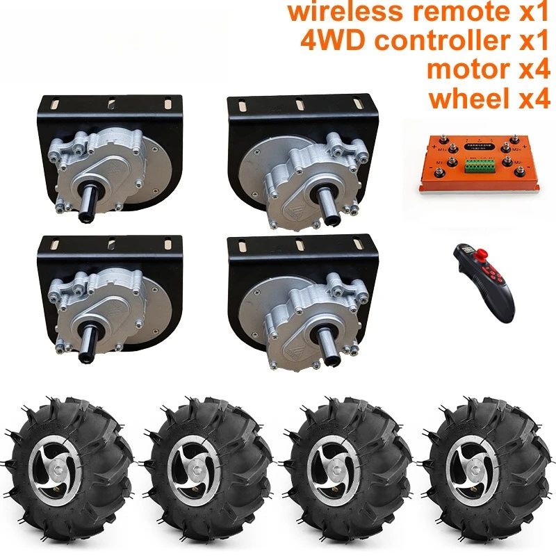 1400W Orchard Garden Motor Conversion Kit Electric Lawn Mower Cart DIY 4WD Farm Tool