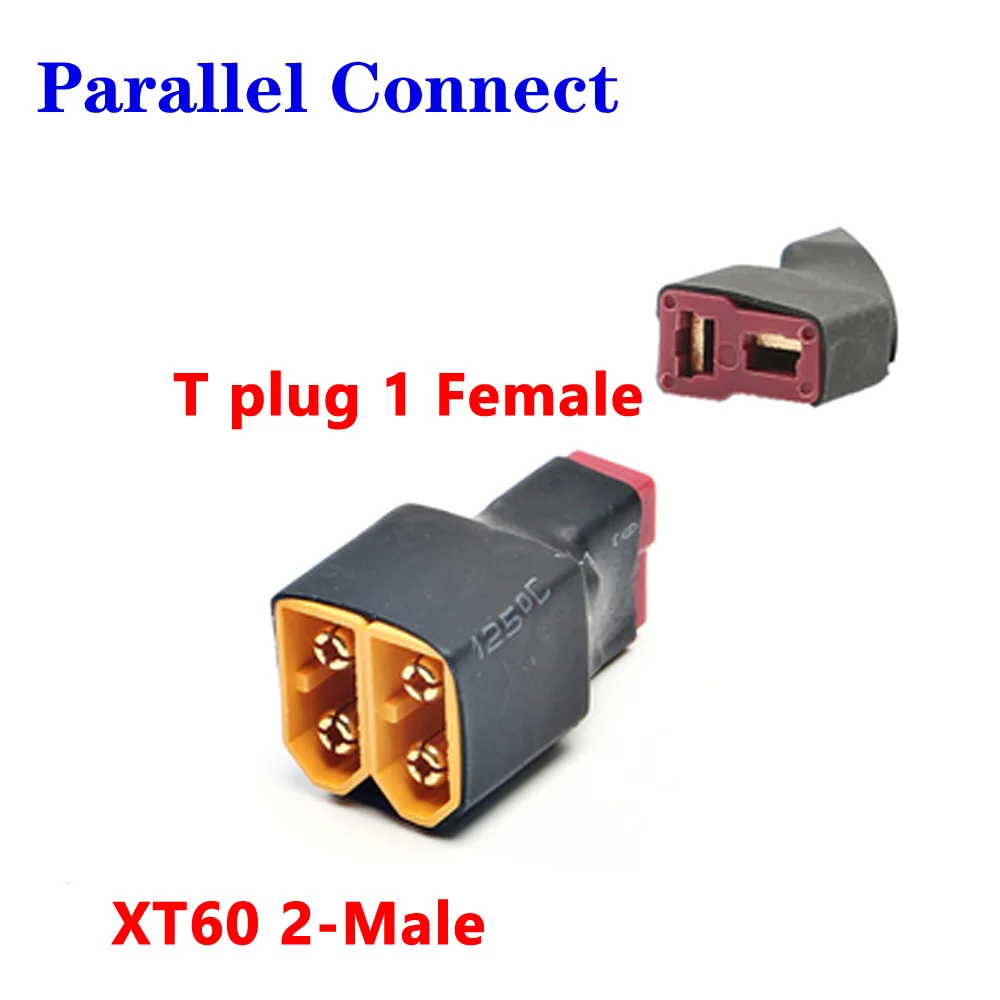 XT60 XT90 / T plug 2 Male to 1 Female / 1-Male to 2-Female Connector Parallel Adapter for Car Plane Heli Lipo Battery ESC