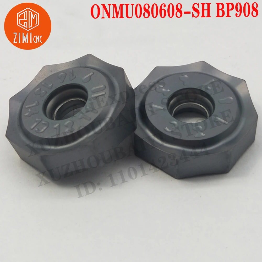 ONMU080608-SH BP908 ONMU 080608 SH Octagonal milling inserts Face mill Carbide Inserts Turning Tools Milling Blades metal lathe