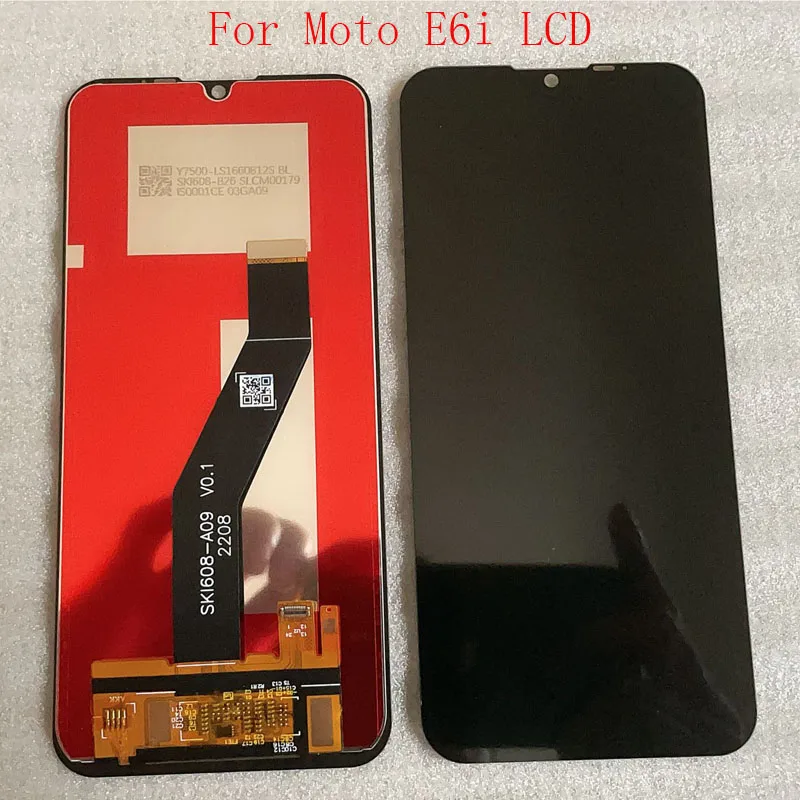 Pantalla LCD táctil For Motorola Moto E6i, montaje de digitalizador con Marco, XT2053-5, piezas de repuesto