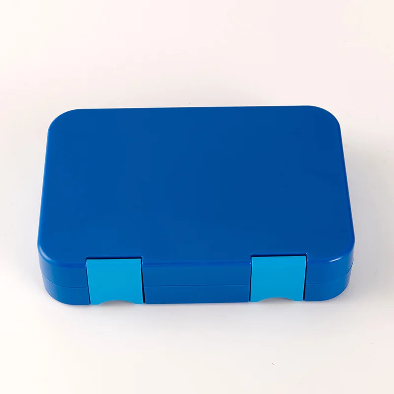 Food grade PP+tritan plastic lunch box, detachable double button student lunchbox, outdoor picnic preservation box