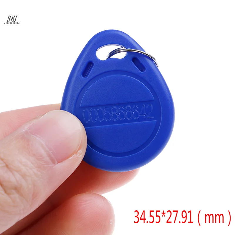 10Pcs Rewritable Tag Keyfobs Proximity Waterproof Access Control Card 125KHZ RFID Proximity Id Card Token Tags NFC