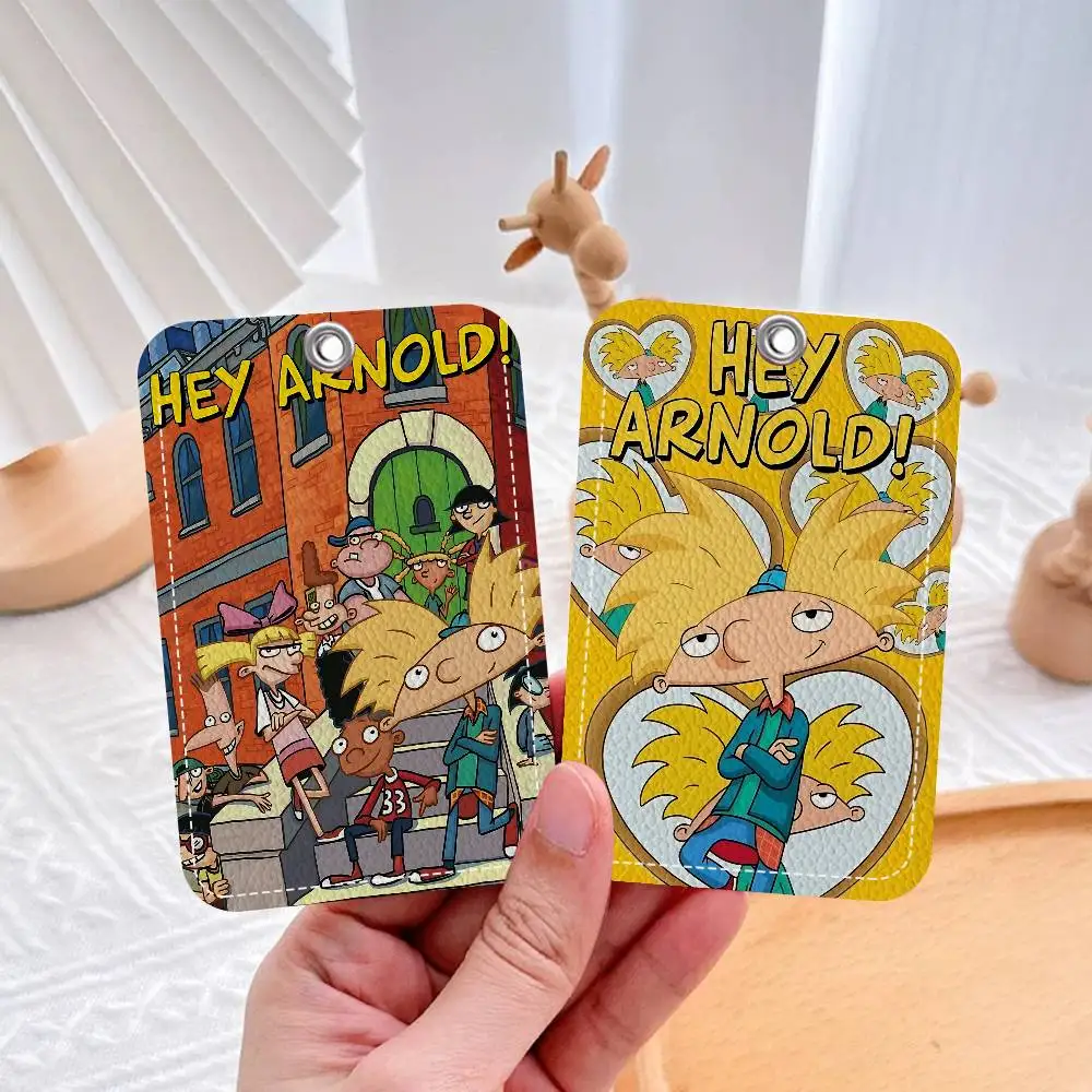 Classic Children Animation H-Hey A-Arnold Personalised Holder Suitable For Bank Card,Subway, Bus Card Wallet Card Case Badge