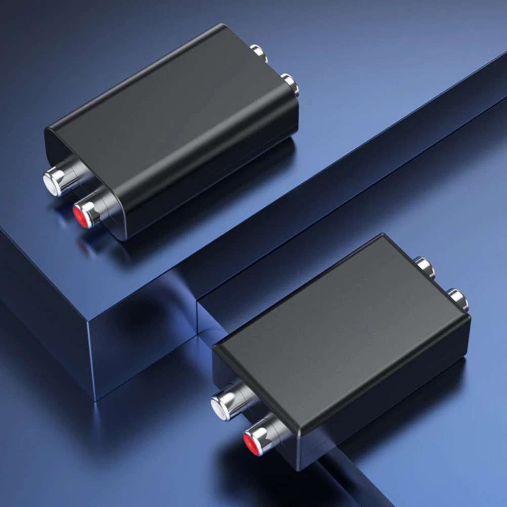 

Audio Isolator Ground Loop Noise Filter Black Stereo Hum Car Alternator Reducer Metal Connector Plug Play Compact