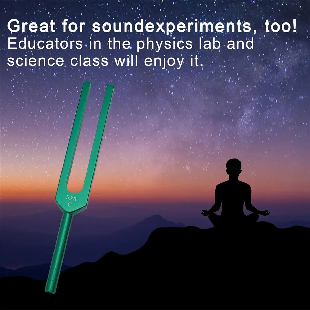 【Measuring】 Tuning Fork, 528 Hz Tuning Forks for Healing Chakra,Sound Therapy,Keep Body,Mind and Spirit in Perfect Harmony,Green