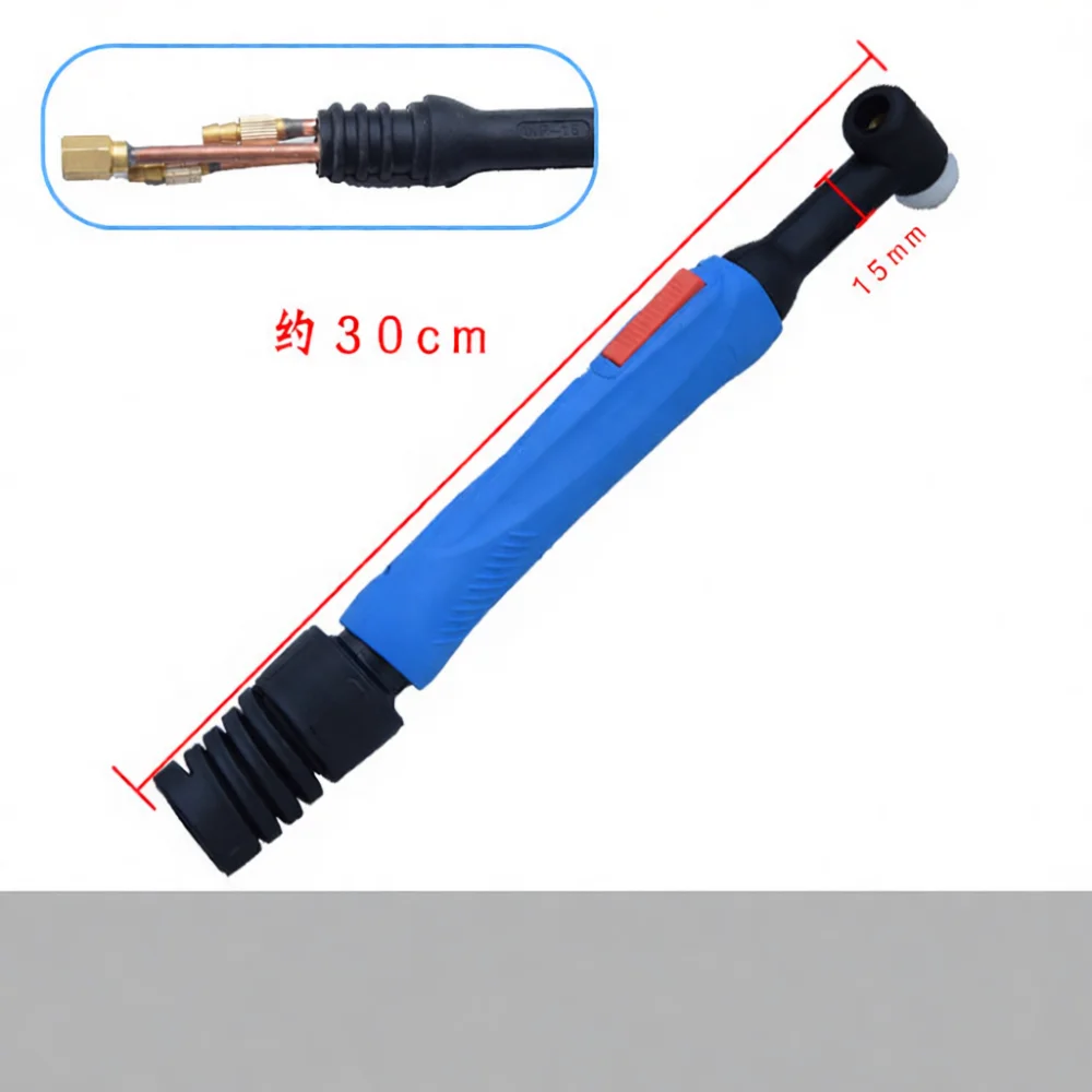 WP18 WP26 Welding Torch Head Accessory Blue Handle Electronic Switch TIG Argon Arc Component Durable Industrial Tools