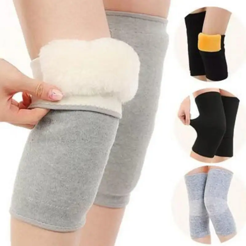 Winter Wool Knee Pads Unisex Cashmere Knee Warmers Prevent Arthritis Keep Warm Knee Protector Thick Cotton Kneepad