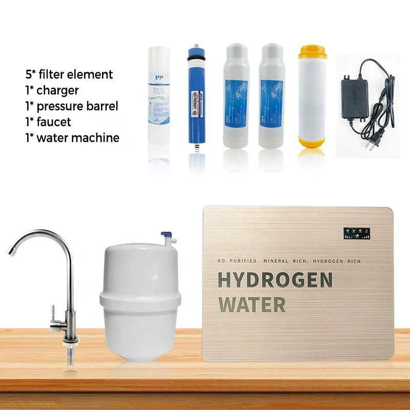 家庭用浄水器システムマシン、1500PPB水素水生成器浄水器、健康飲料用を供給する工場