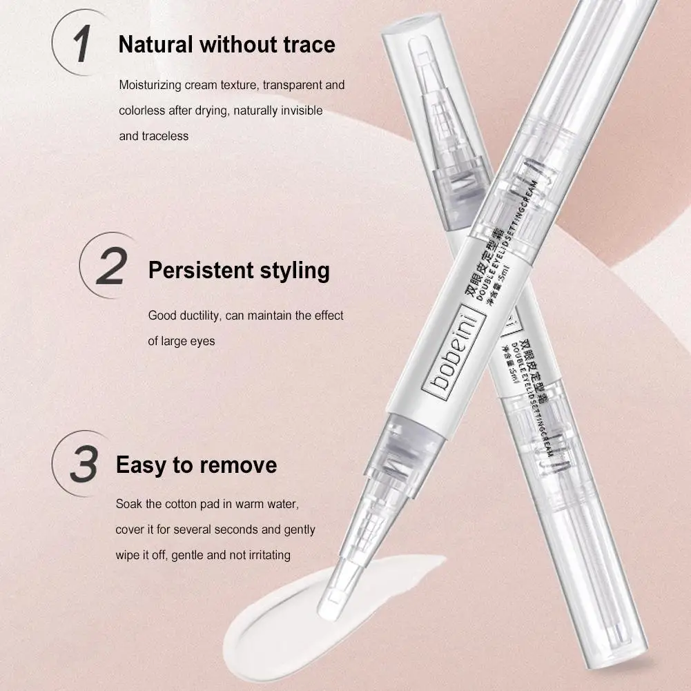 Double Eyelid Styling Cream 5ml Non-glue Big Eye Beauty Eye Sticker Natural Lasting Waterproof Lift Eyelid Glue Eye Makeup Tools