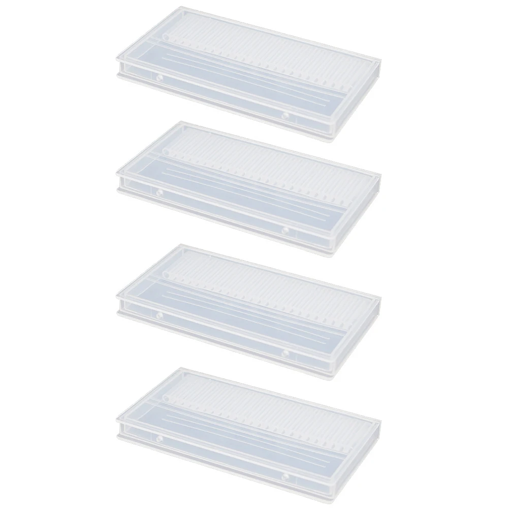 Pudełko do przechowywania głowic szlifierskich 4 szt., wytrzymały pojemnik na wiertła do paznokci, wielokrotnego użytku, ekologiczny, do przechowywania polerek do manicure dla profesjonalistów.