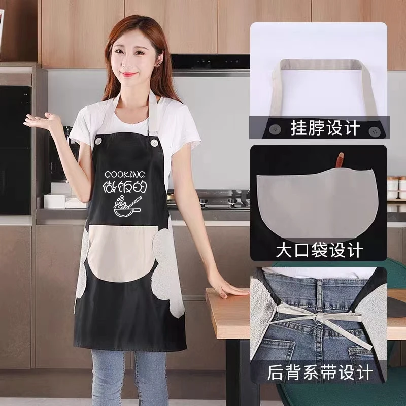 Lovers Personalized Apron Men and Women Kitchen Apron Family Chef Baked Clothes with Pockets Adult Apron Custom Design