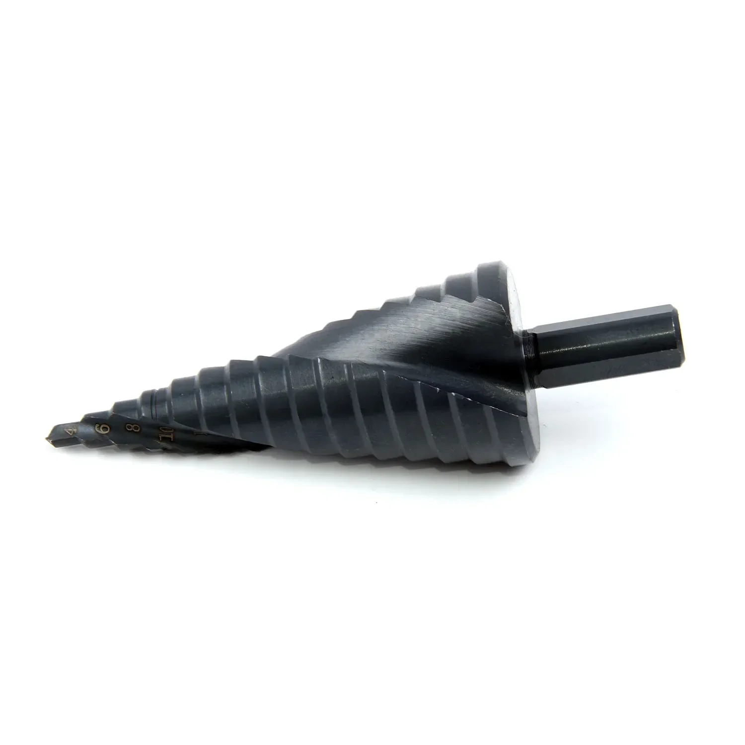 Triangle Round Handle HSS Spiral Step Cone Drill Bit Metal Hole Cutter Nitride