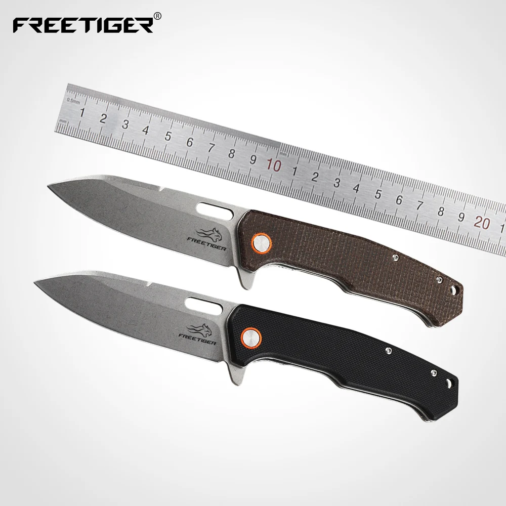 

Складной нож FREETIGER со стальным лезвием D2 G10/Micarta, ручка для кемпинга, охоты, охоты, тактические маленькие карманные ножи EDC