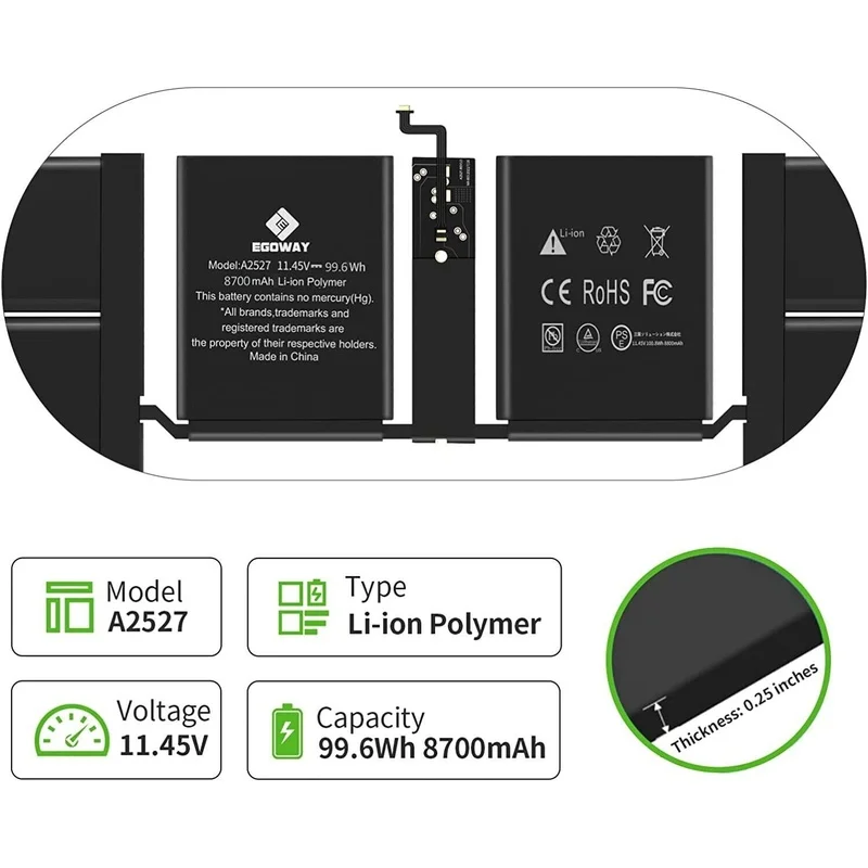 Brand New A2485 Battery Applicable Apple Macbook PRO 16