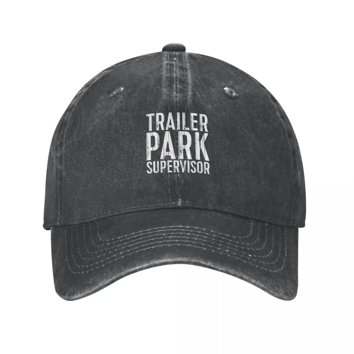 Trailer Park-Camiseta con cuello rojo para hombre y mujer, sombrero de vaquero con Cierre trasero, color negro