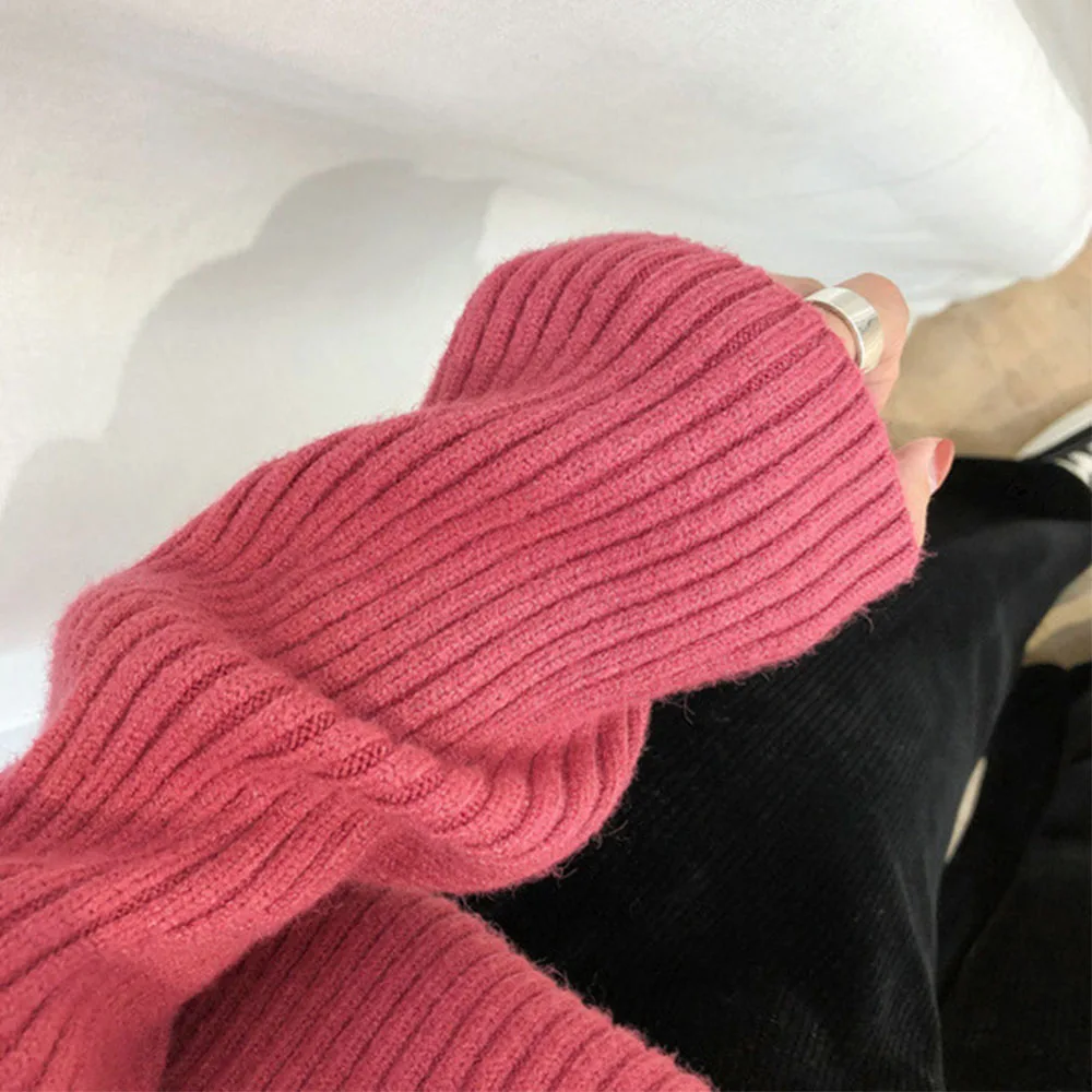 Women's Winter Knit Knitwear Turtleneck Sweater Tops Blouse Sweatshirts Pullovers For Women Streetwear Korean Fashion Clothing